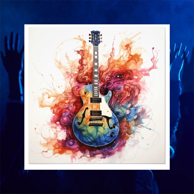 Foto Arte fotográfico de guitarras salpicadas psicodéli (Subido por el creador)