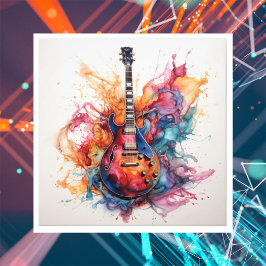 Foto Arte fotográfico de guitarras salpicando psicodéli