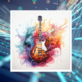 Foto Arte fotográfico de guitarras salpicando psicodéli