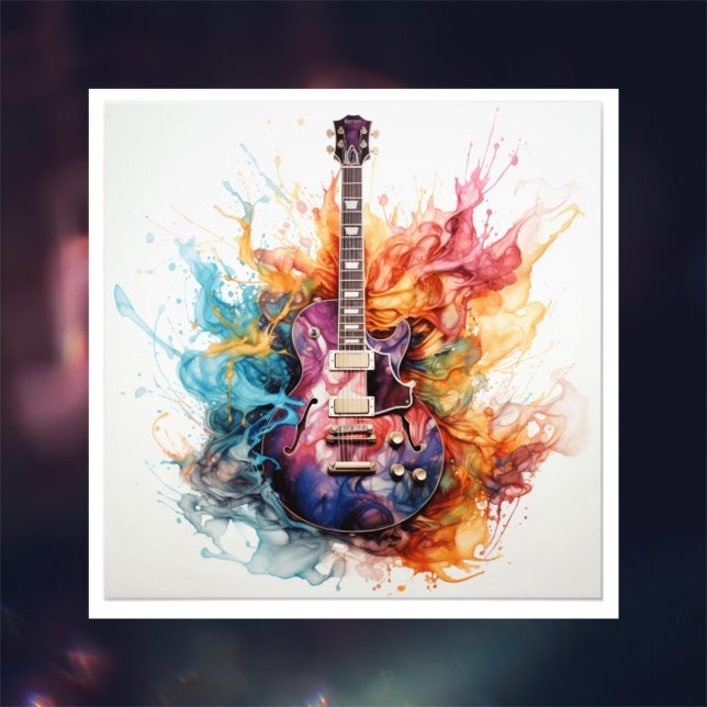 Foto Arte fotográfico de guitarras salpicando psicodéli (Subido por el creador)