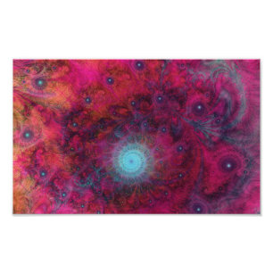 FOTO ARTE FRACTAL PSICODELICO ROSA Y TURQUESA