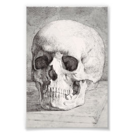 Foto Arte gráfico de cráneo: diseño de tinta minimalist