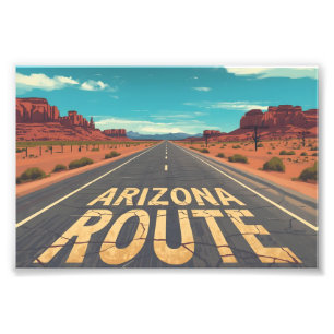 Foto Arte Gráfico de la Ruta del Desierto de Arizona