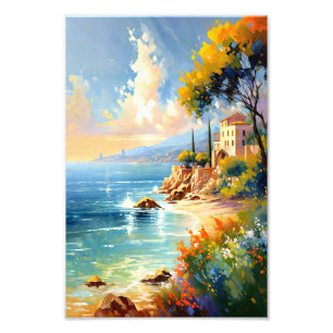 Foto Arte impresionista de la Costa Mediterránea ilumin