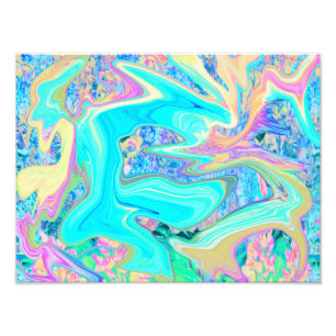 Foto Arte líquido azul acuático retro en hortensias abs