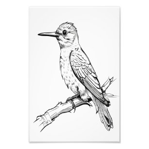 Foto Arte minimalista de la línea de Ilustracion de ave
