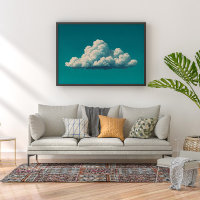 Arte minimalista en el muro de la nube para espaci