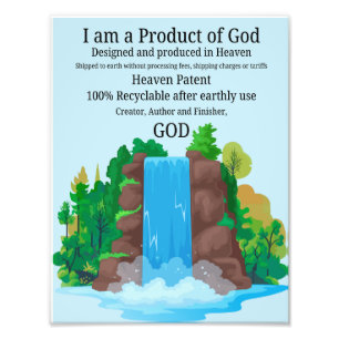 Foto Arte mural - Cascada. Soy un producto de Dios.