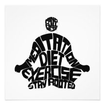 Arte mural de meditación-motivación