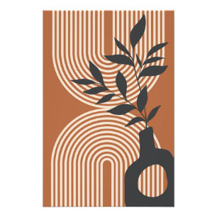 Foto Arte mural minimalista de estilo boho