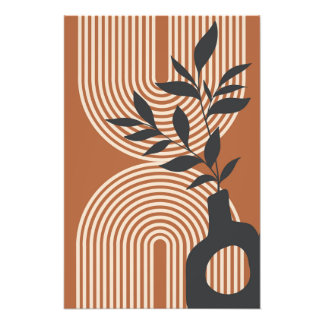 Foto Arte mural minimalista de estilo boho