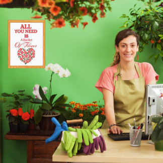 Foto Arte mural Todo lo que necesitas es un cubo de flo