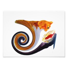 Foto Arte musical abstracto de gato jengibre divertido