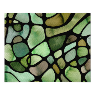 Foto Arte Neurográfico Acuático En Tonos Verdes
