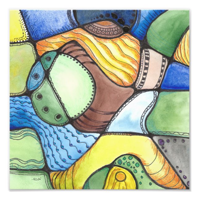 Foto Arte neurográfico cuadrado (Frente)