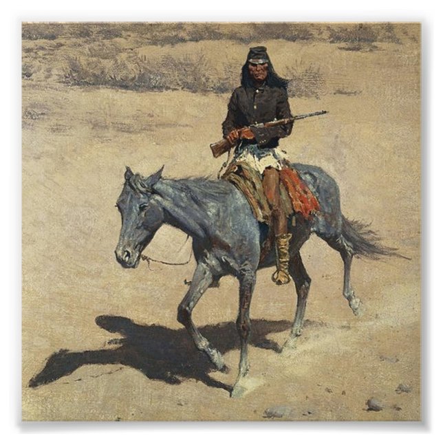 Foto Arte Occidental de Frederic Remington “Explorador  (Frente)