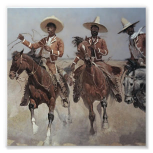Foto Arte occidental de Frederic Remington “Jinetes mex