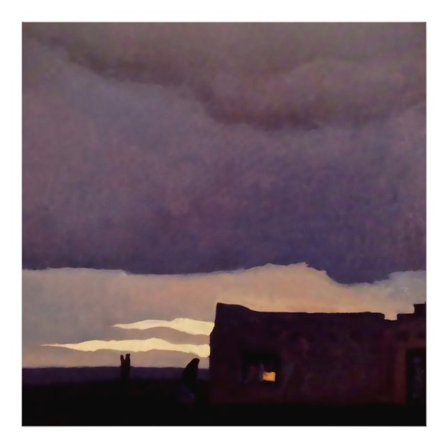 Foto Arte occidental “Tarde” de Maynard Dixon (Frente)
