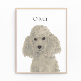 Foto Arte personalizado de caniche de plata gris