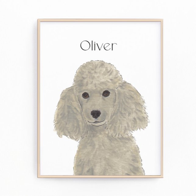 Foto Arte personalizado de caniche de plata gris (Subido por el creador)