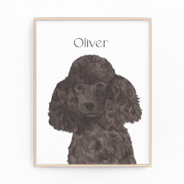 Foto Arte personalizado de caniche negro