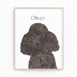 Foto Arte personalizado de caniche negro