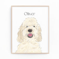 Arte personalizado de perro con crema blanca