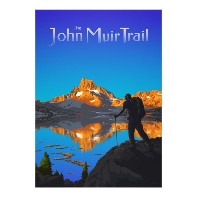 Foto Arte - Pico de pancarta - John Muir Trail Textos (Frente)