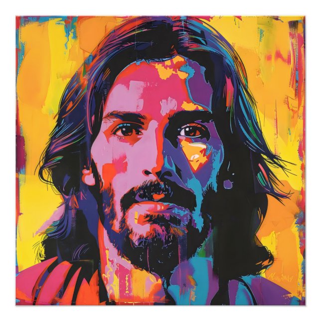 Foto Arte pop colorido de Jesús (Frente)