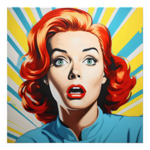 Foto Arte pop femenino impactado