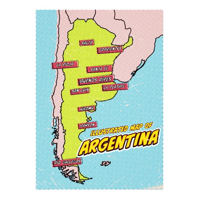 Foto Arte pop ilustra Argentina (Frente)