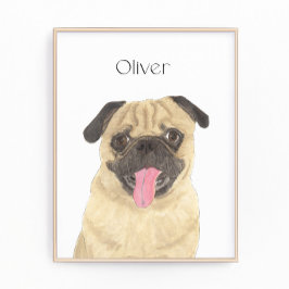 Foto Arte Pug personalizado