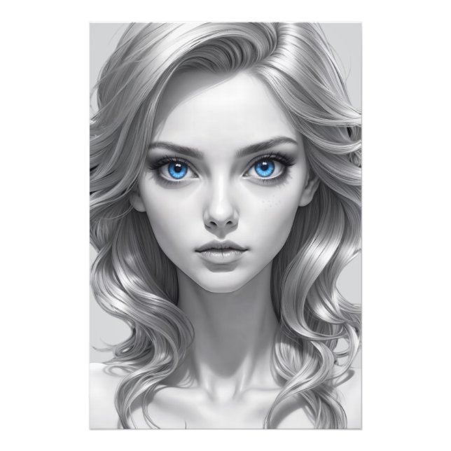 Foto Arte retrato elegante en blanco y negro (Frente)