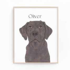 Foto Arte reversible de chocolate labrador personalizad