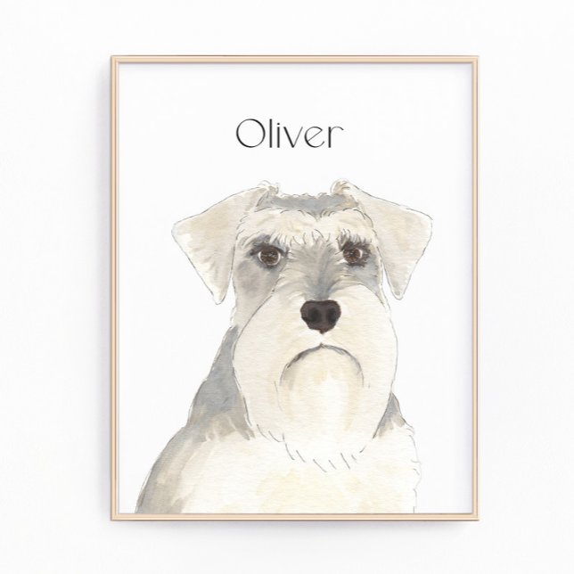 Foto Arte Schnauzer en blanco y gris personalizado (Subido por el creador)