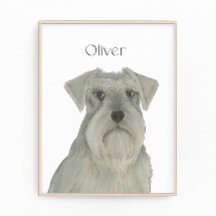 Arte Schnauzer Gray Silver personalizado