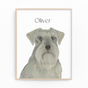 Foto Arte Schnauzer Gray Silver personalizado
