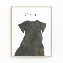 Foto Arte Schnauzer negro personalizado