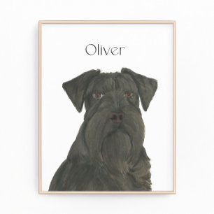 Foto Arte Schnauzer negro personalizado