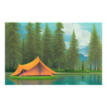 Arte Temático de Camping | Tienda de campaña en el