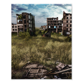 Foto Arte urbano postapocalíptico abandonado
