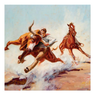 Foto Arte Western “Bull Dogger” de Will James