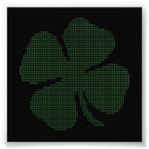 Foto Ascii Art Shamrock Four Leaf Clover