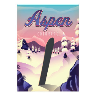 Foto Aspen Colorado Snowboard Poster