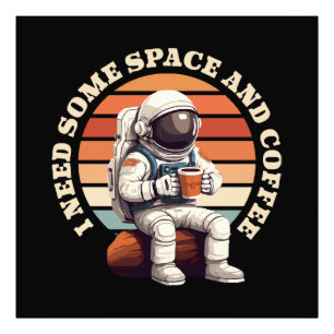 Foto Astronauta bebiendo café
