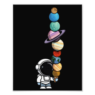 Foto Astronauta con Planet Scoops Helado Interestelar