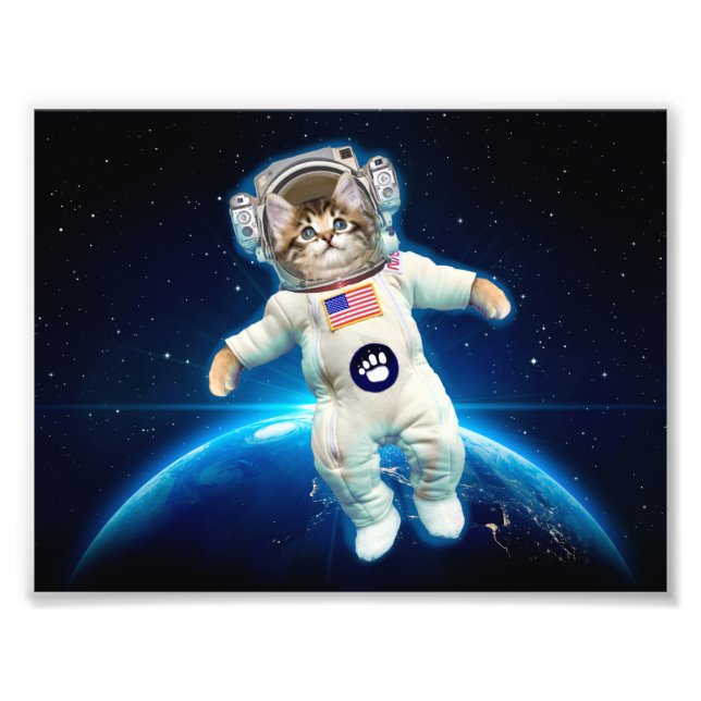 Foto Astronauta del gato en el espacio (Frente)