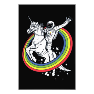 Foto Astronauta montando unicornio 