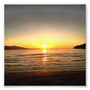 Foto Atardecer artístico otoñal en el Egeo