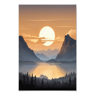 Foto Atardecer Dorado sobre el majestuoso paisaje monta